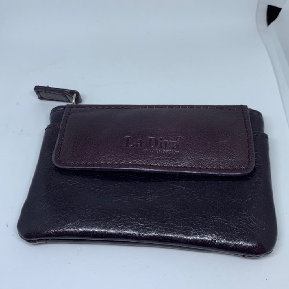 La Diva leather Wallet cardholder change purse
